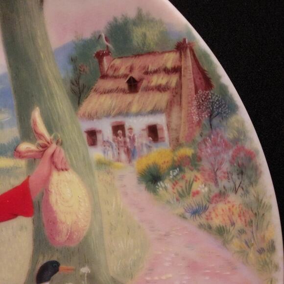 Vintage Limoges Collector Plate Tom Thumb-Le Petit Poucet Perrault Quellier - Picture 8 of 14
